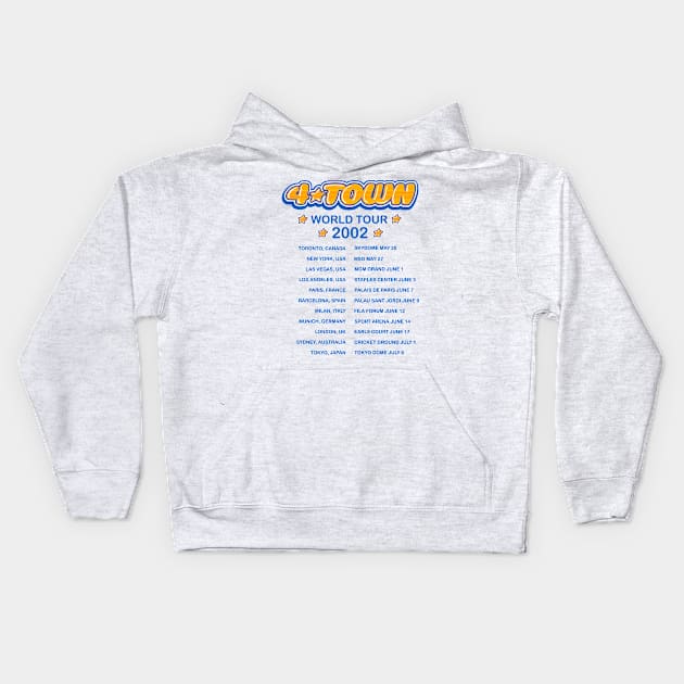 4Town world tour dates 2002 concert tee Kids Hoodie by EnglishGent